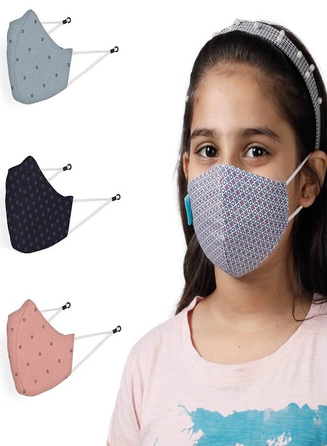 MAPLE MP-23 Face Mask for Kids | Reusable and Washable | 3 Layer Filtration | Anti Pollution | Cotton Protective kid Mask | Fashionable for Girl Boys Unisex (8, Kids Age 3-6 Years) - Image 1